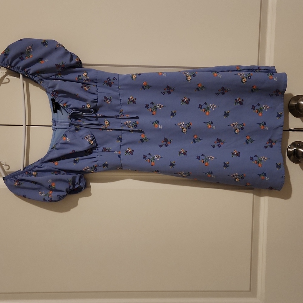 XS blue flower dress